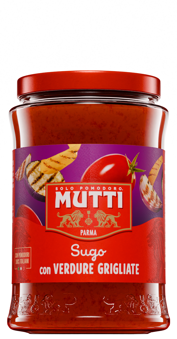 Sugo con pomodoro datterino e verdure grigliate